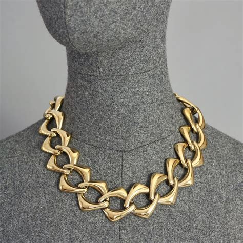 ysl sterling chocker chain|YSL earrings and necklaces.